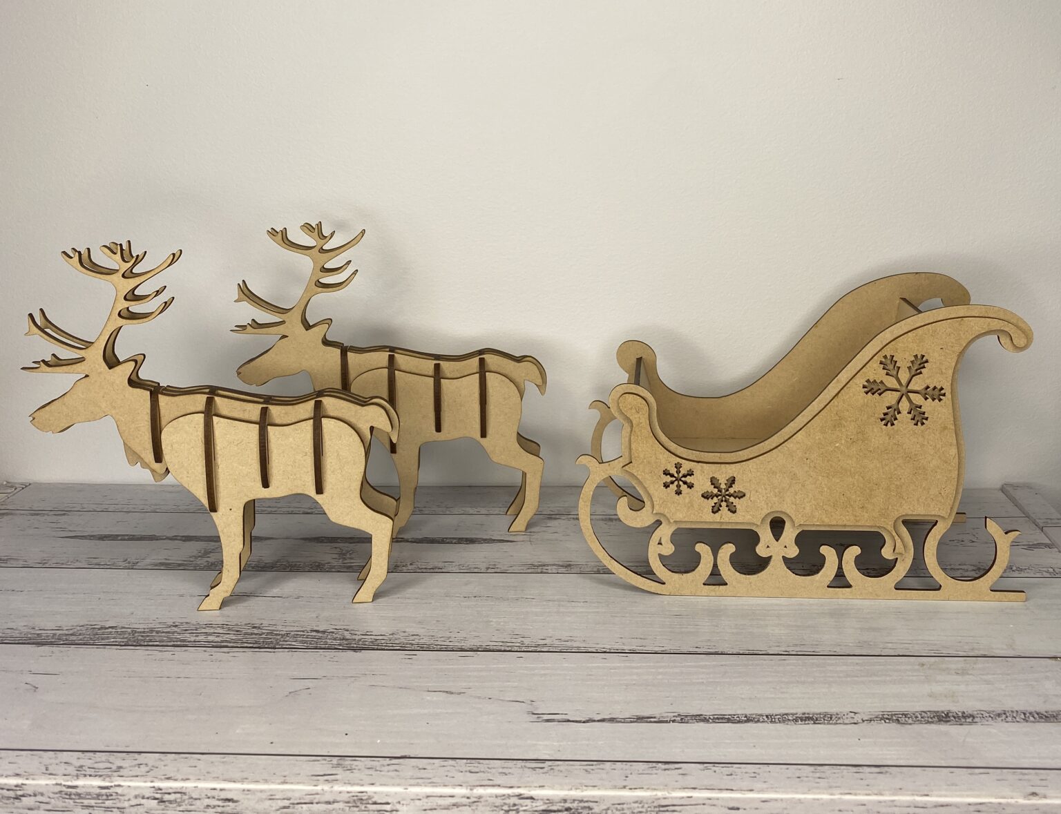 Elf Reindeer Santa Sleigh prop kit | Raw | Unpainted | Elf on the Shelf ...